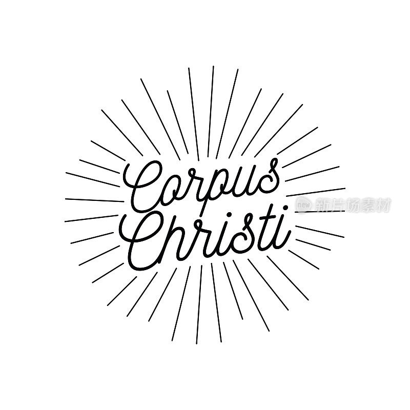 Corpus Christi字母股票向量